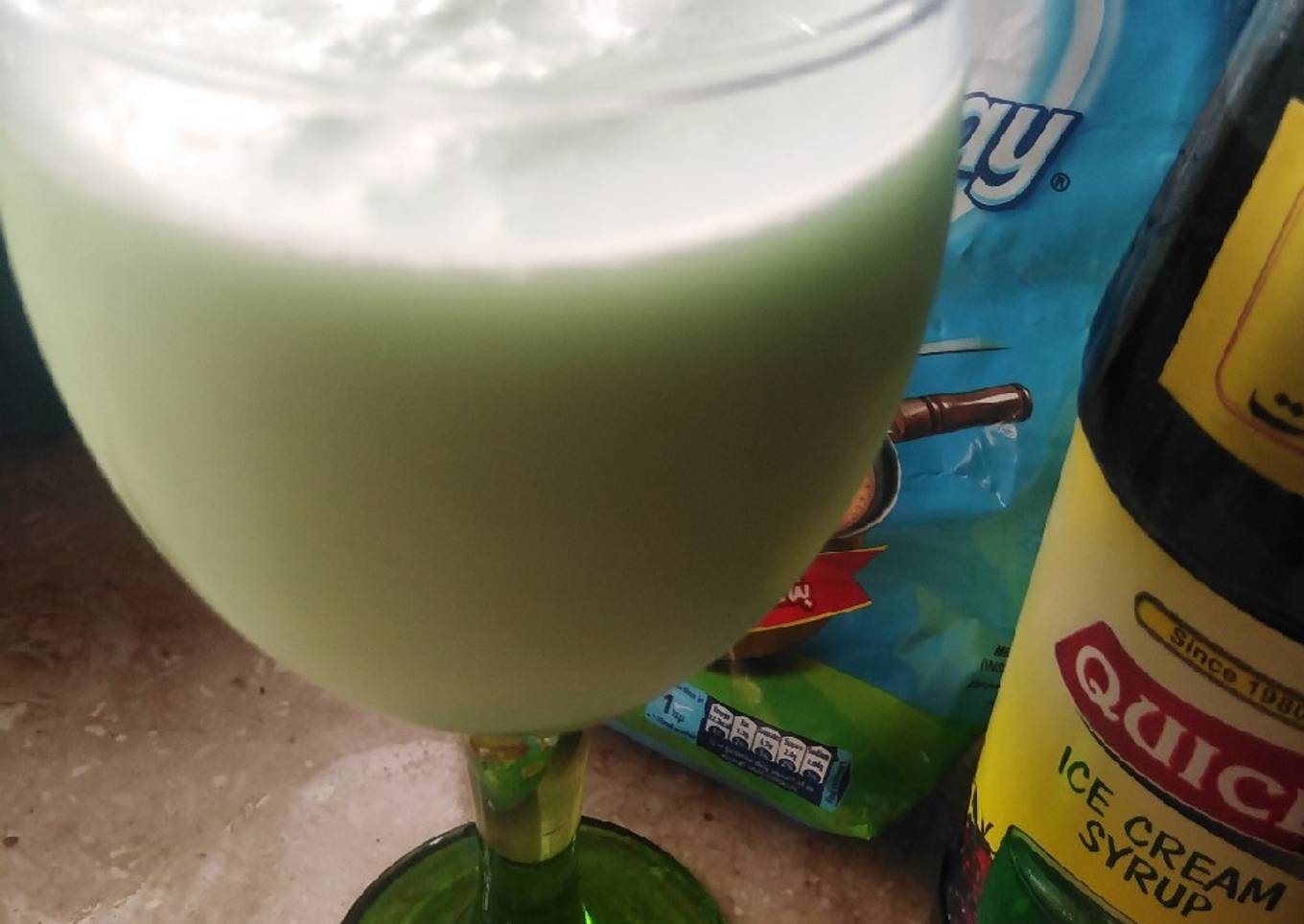 Milky ice cream drink