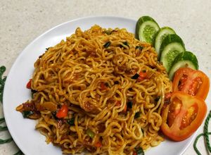 Foto resep Mie Goreng Saus Telur Asin