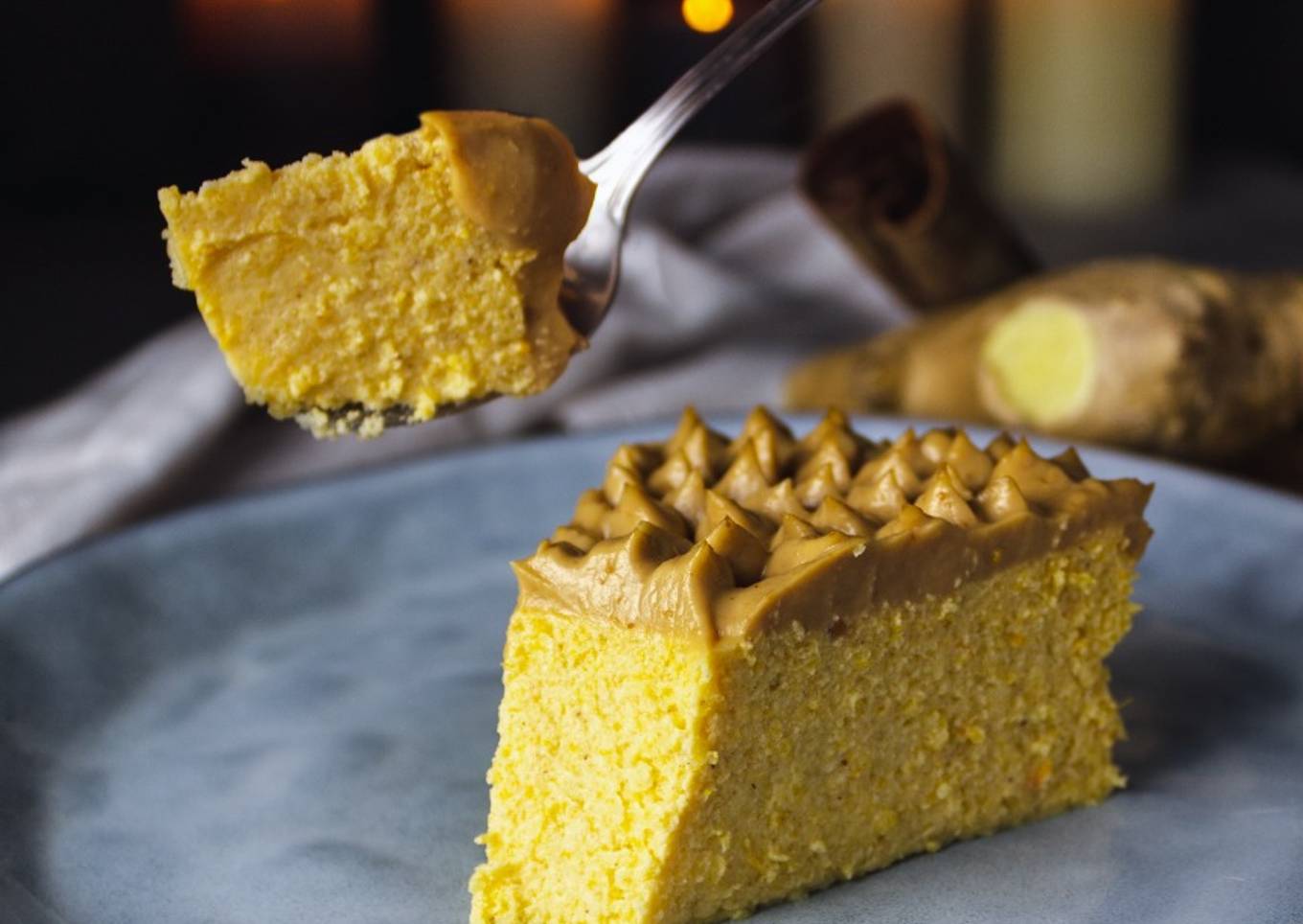 Cheesecake de calabaza y peanut butter