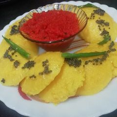 A picture of Corn curd rawa idli.