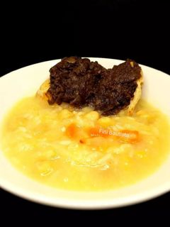 Una foto de Garbanzos con repollo y arroz