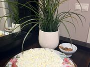 Una foto de tarta queso de cabra