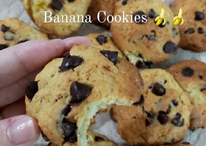 Chewy & Crunchy Banana Cookies 🍌🍪
