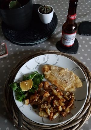 A picture of Poor man's battered fish and chips.