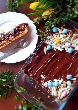 Zdjęcie przepisu Orzechy w karmelu polane czekoladą 🍫.