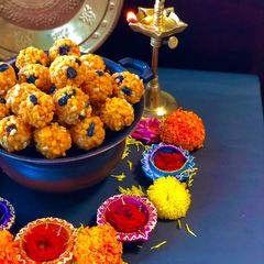 A picture of Boondi Ladoo.