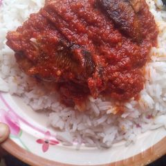 Rice and pepper stew A picture of Rice and pepper stew.