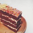 Steamed Red velvet beetroot with vanilla cream cheese frosting (red velvet kukus bit)