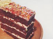 Gambar red velvet buah bit