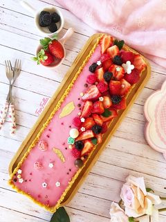 صورة لوصفة تارت بودنج الفراولة 🍓