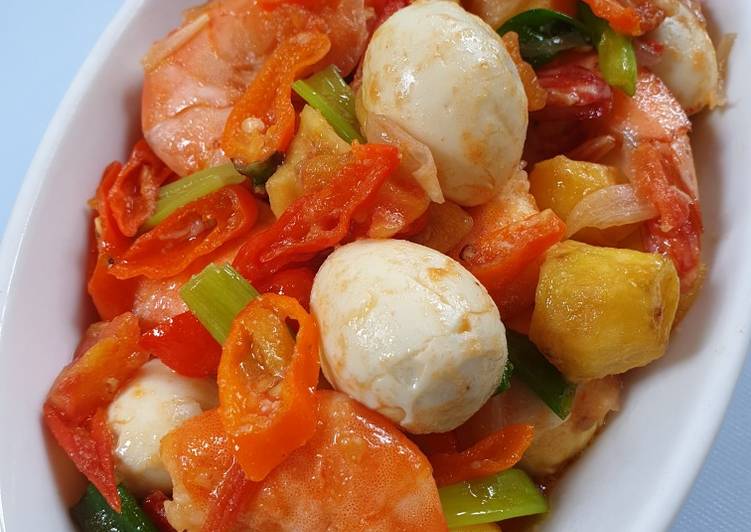 Udang sambal tumis praktis