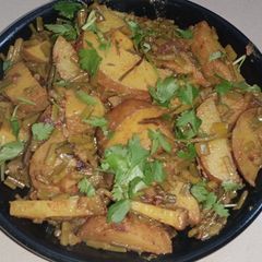 A picture of Aloo beans ki sabji.