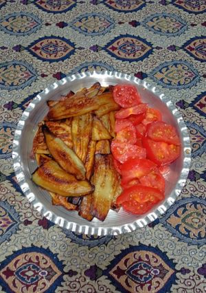 عکسی از دستور قیزاتما(گوجه و بادمجون سرخ)❤️
