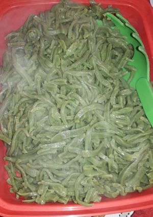 Una foto de Fideos caseros de espinaca