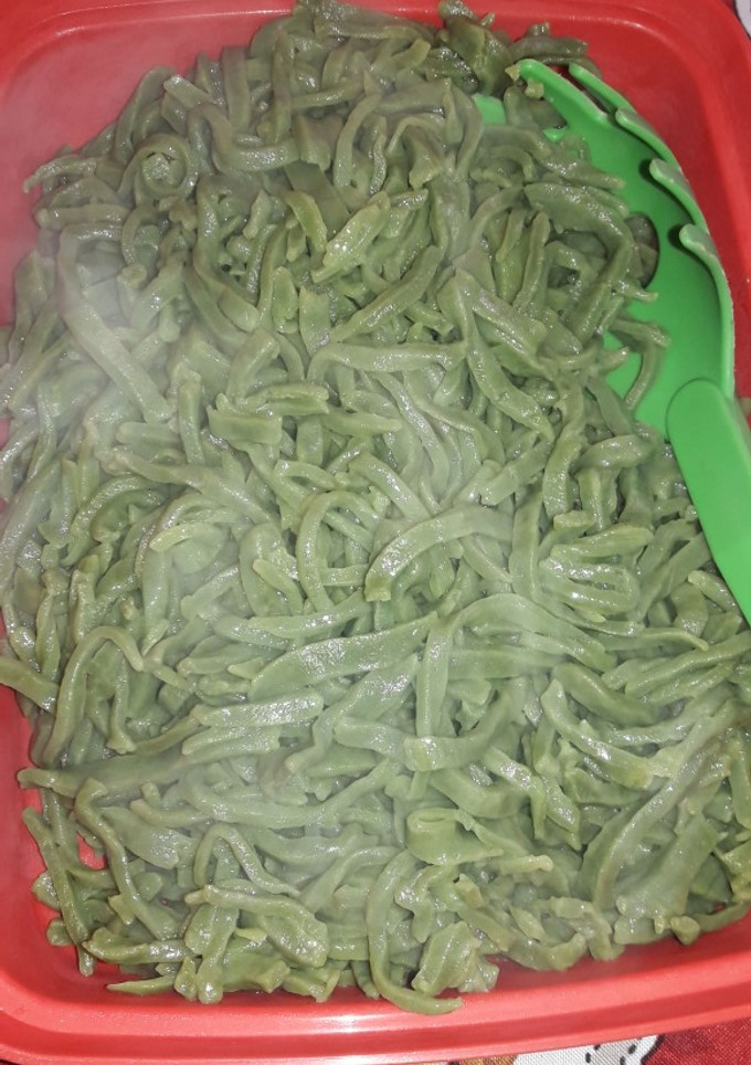 Una foto de Fideos caseros de espinaca