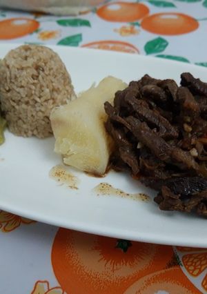 Una foto de Fajitas de carne de res con salsa soya
