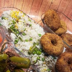 A picture of Matar pulao.