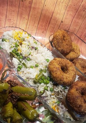 A picture of Matar pulao.