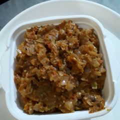 A picture of Baingan ka bharta.