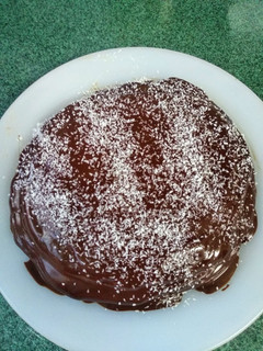 Una foto de Pastel de tortitas de naranja con ron Negrita 😋