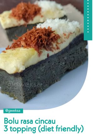 Foto resep Bolu kukus rasa cincau 3 topping - DEBM - Keto