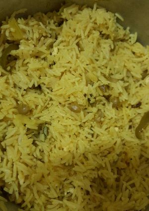 صورة لوصفة رز مطبوخ كطبق جانبي وصفتي الخاصة😍😎