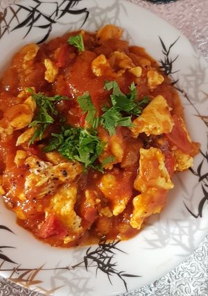 صورة لوصفة بيض وطماطم صحي ولذيذ 🥚🍅👌