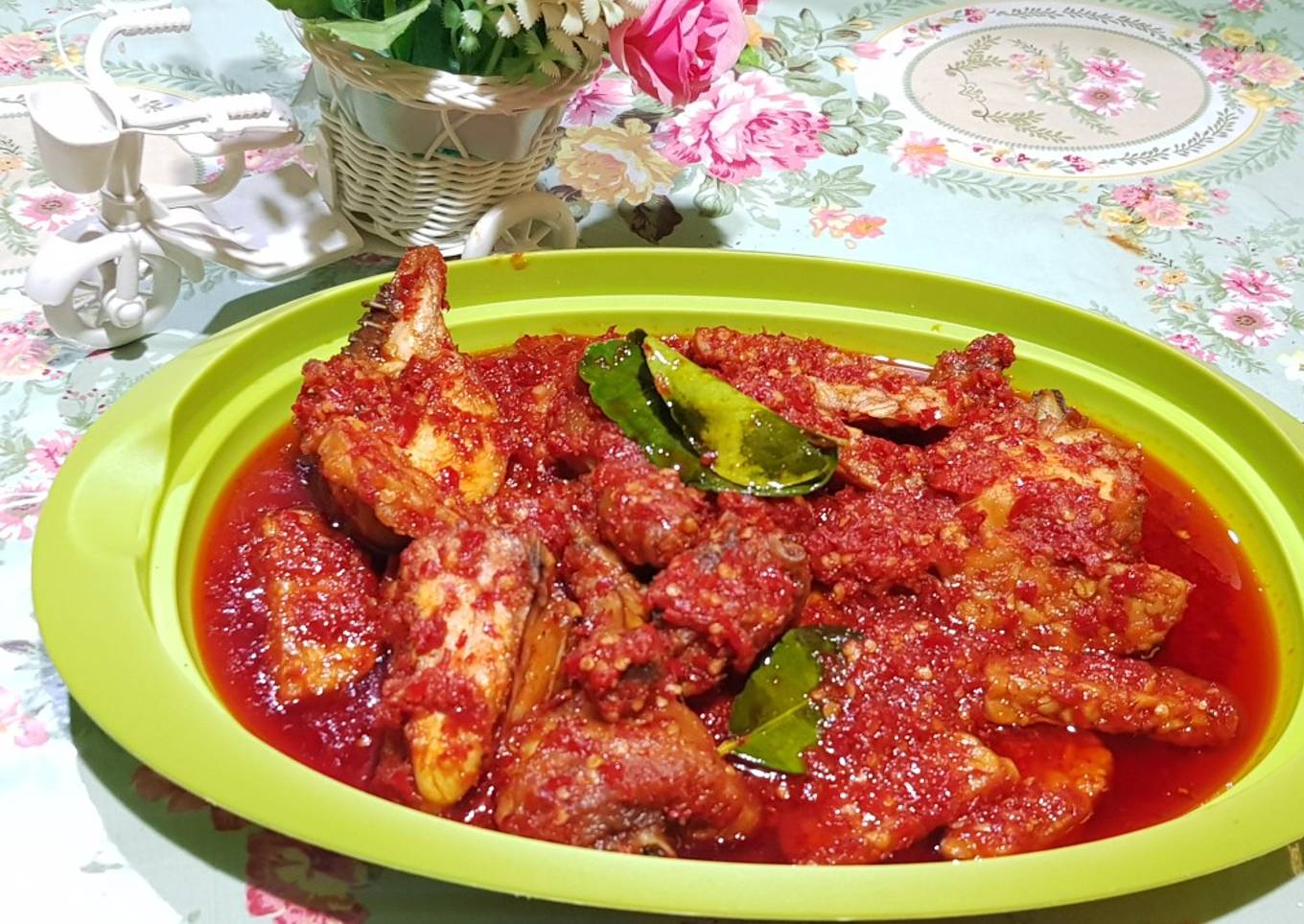 Ayam balado tempe