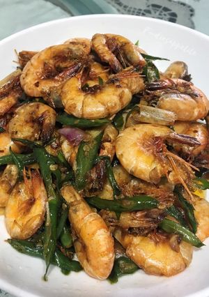 Foto resep Udang Cabe Hijau