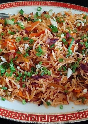 A picture of Schezwan Fried Rice.