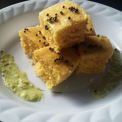 A picture of Rice Pumpkin Dhokla.