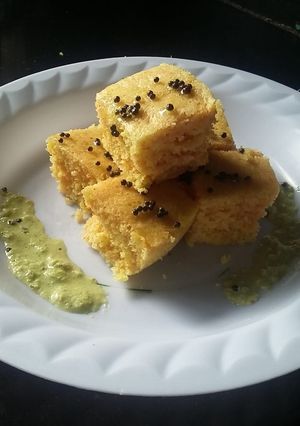 A picture of Rice Pumpkin Dhokla.