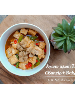 Foto resep Asem-asem Tahu (Buncis + Bakso)