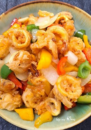Hình của món Mực chiên nước mắm.