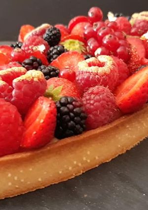 Une photo de Tarte fruits rouges