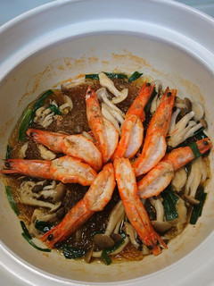 鮮蝦粉絲煲 的食譜成品照片