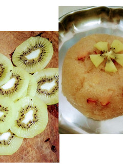 கிவி பழ கேசரி(Kiwi fruit Kesari recipe in tamil) செய்முறை முக்கிய புகைப்படம்