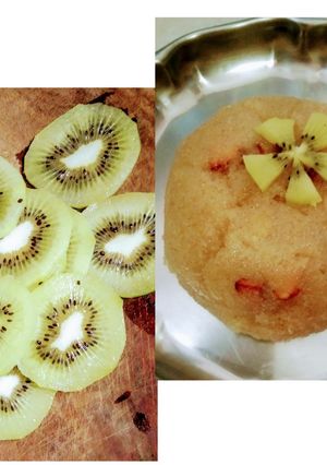 கிவி பழ கேசரி(Kiwi fruit Kesari recipe in tamil) செய்முறை முக்கிய புகைப்படம்