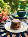 Soft Coffee Pancake with Cappuccino Glaze No Mixer