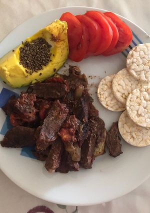 Una foto de Saltado de picaña fit