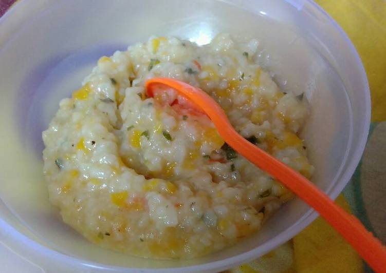 Resep MPASI 8+ Bubur Nasi Wortel oleh Elmie's Lil Kitchen Cookpad