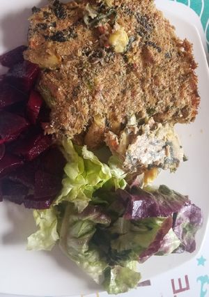 Una foto de Soufflé de zapallo italiano y acelga