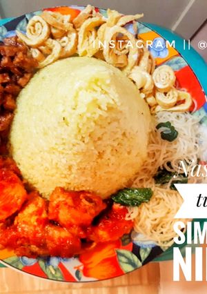 Foto resep Tumpeng Nasi kuning sederhana