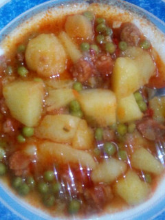 Una foto de Papas con chorizo y chistorra