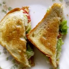 A picture of Lettuce sandwich.