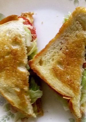 A picture of Lettuce sandwich.