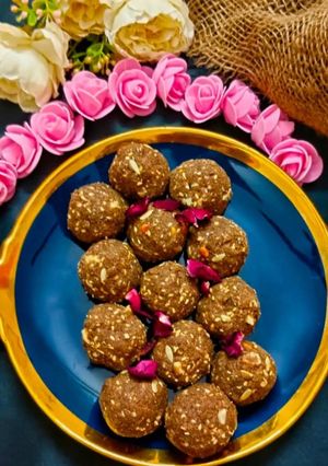 A picture of Nachni Laddoo - Winter special laddoos rich in protein, calcium and iron (Ragi Laddoo).