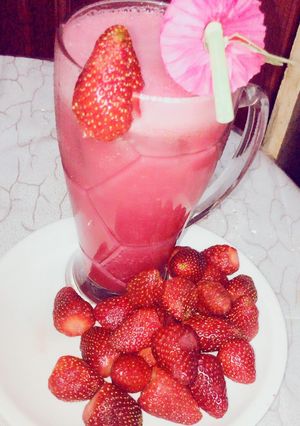 صورة لوصفة عصير الفراوله