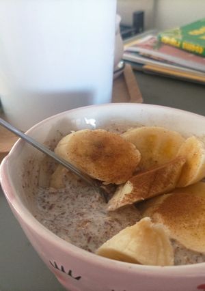 Una foto de Pudin de avena con kéfir de leche
