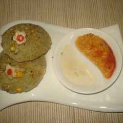 A picture of Green Moong dal pandoli.